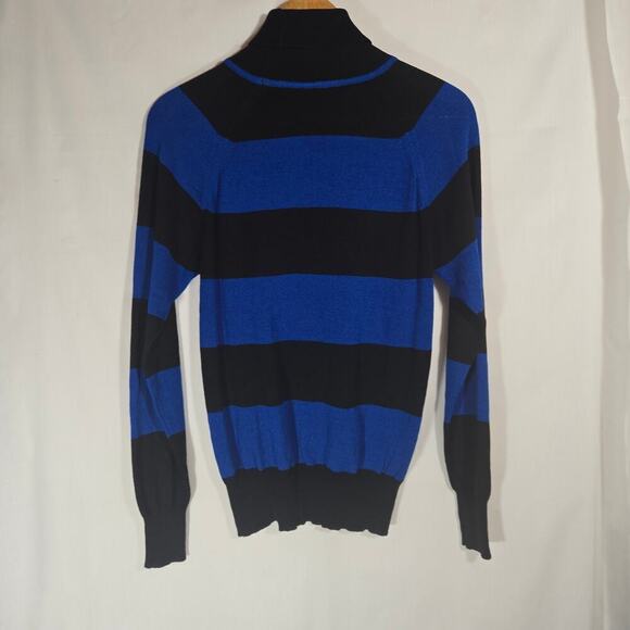 Vinatge Botany 500 Striped Roll Neck Sweater Cobain Sweater Goth Mod Grunge L - Picture 7 of 9